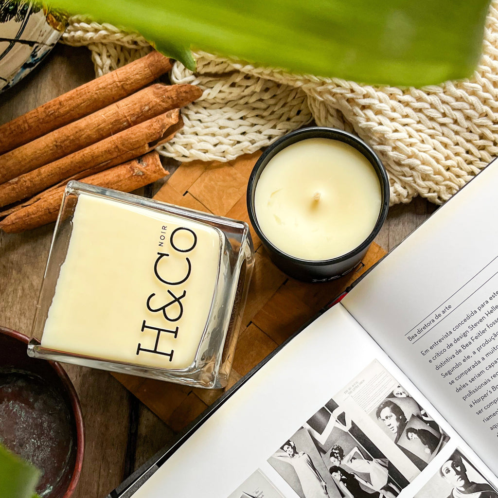 Vela Aromática Noir Grande - Canela 550g