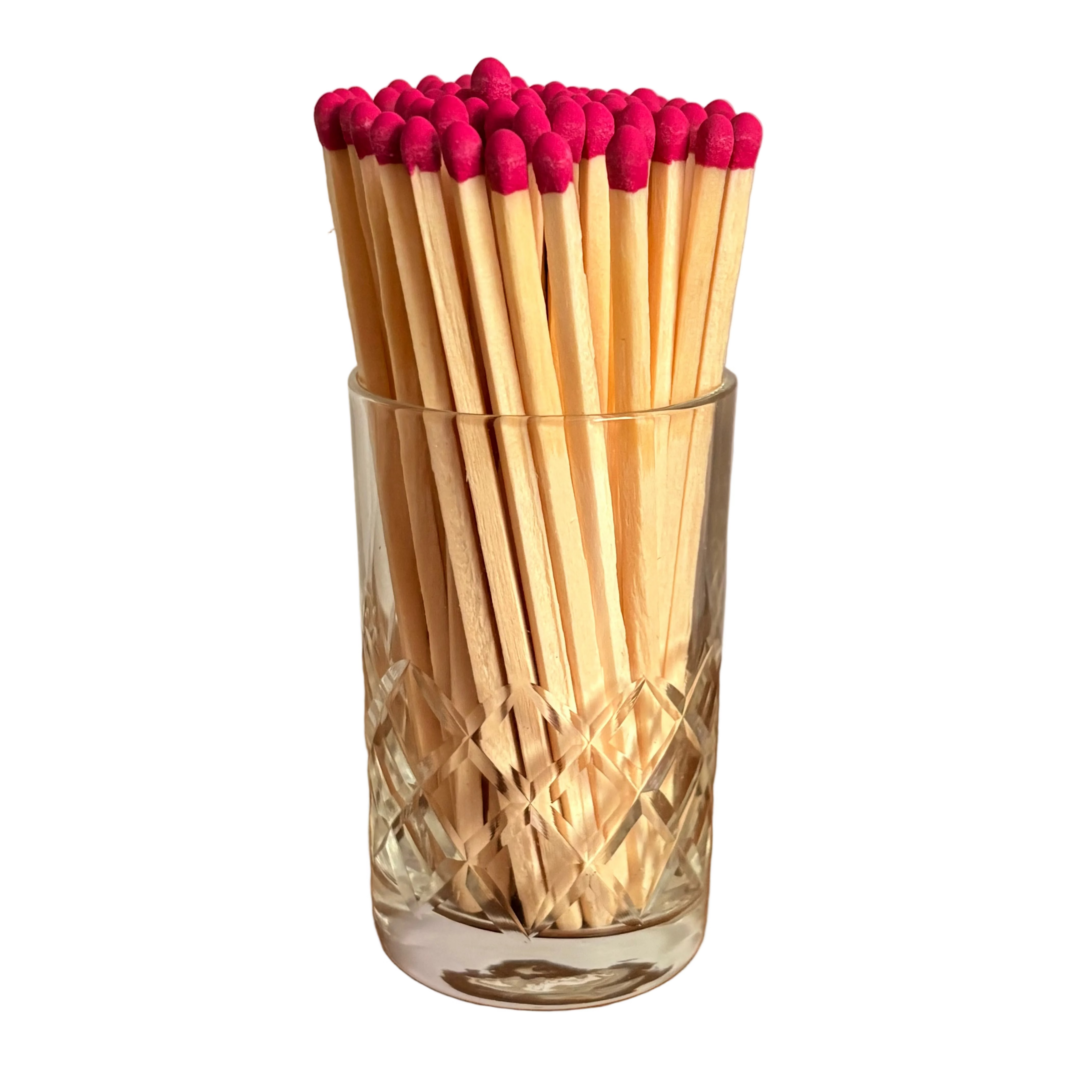 Porta-fósforos em vidro lapidado clássico